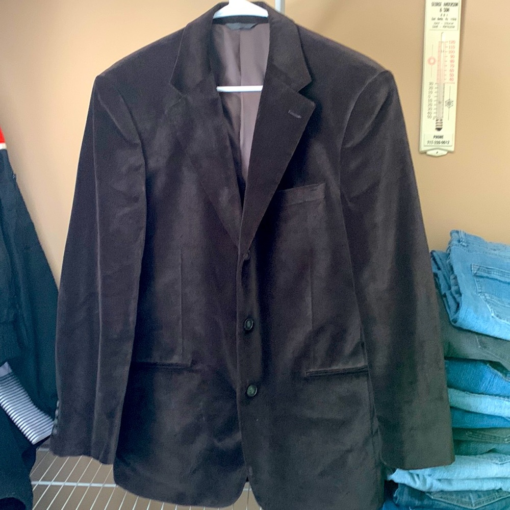 Men’s Brown Crushed Velvet Blazer